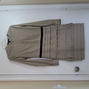 BCBGMAXAZRIA Khaki Women's Longsleeve Dress Size Medium